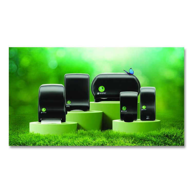 Ecological Green Tissue Dispenser, 16.75 x 5.25 x 12.25, Black
