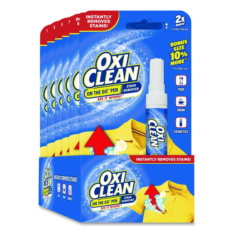 On-the-Go Pen Stain Remover, Unscented, Bonus Size, 22 mL, 6/Pack