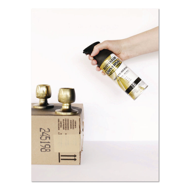 Universal Premium Spray Paint, Flat Black, 12 oz Aerosol Can