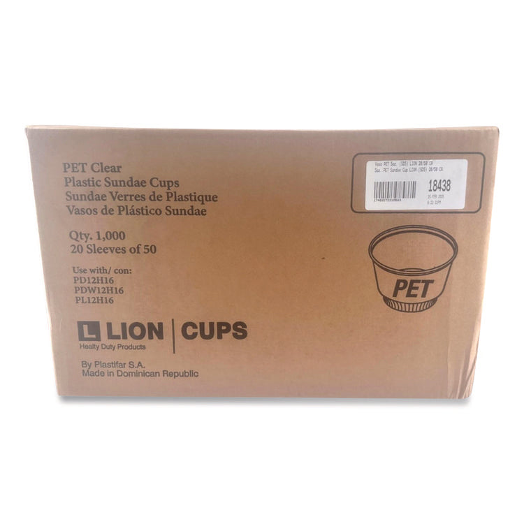 Plastic Cold Cups, Sundae, 5 oz, Clear, 1,000/Carton
