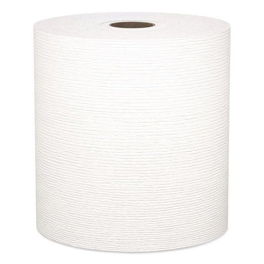 Universal Hard Roll Paper Towels with Premium Absorbency Pockets, 1-Ply, 8" x 425 ft, 1.5" Core, White, 12 Rolls/Carton