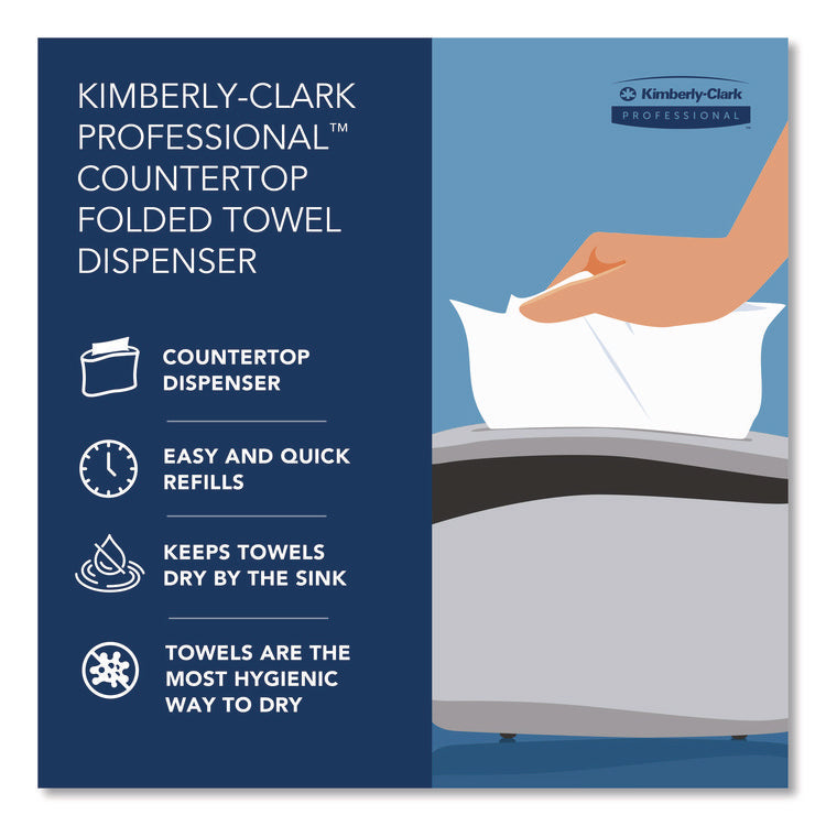 Countertop Folded Towel Dispenser, 13.3 x 5.2 x 9, Gray