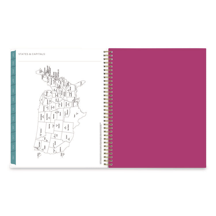 Kelly Ventura Magenta Bloom Weekly/Monthly Planner, Floral Artwork, 11 x 8.5, Multicolor Cover, 12-Month (Jan to Dec): 2026