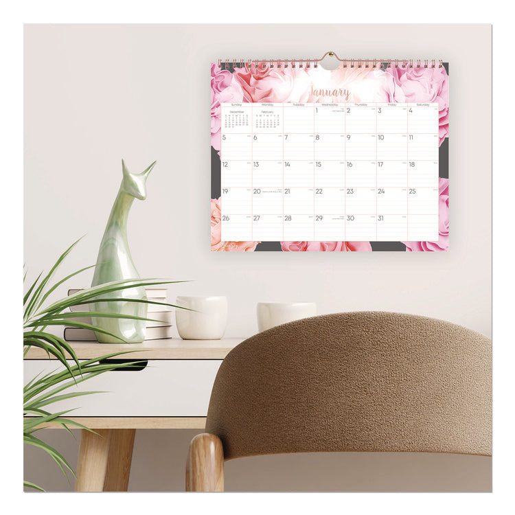 Joselyn Monthly Wall Calendar, Floral Artwork, 11 x 8.75, White/Multicolor Sheets, 12-Month (Jan to Dec): 2026