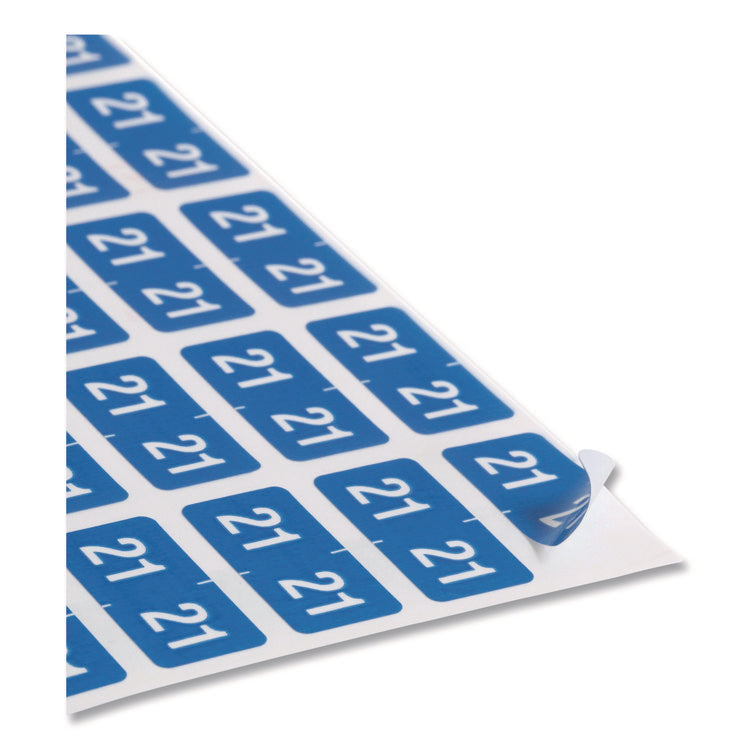 Year 2021 End Tab Folder Labels, 1 x 0.5, Light Blue/White, 250 Labels/Pack