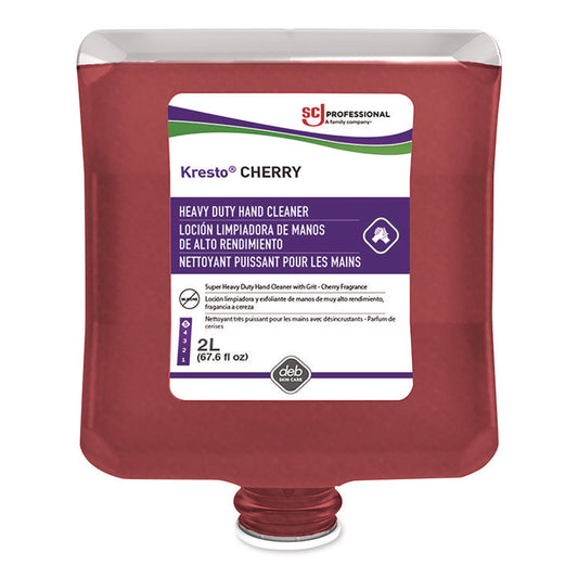 Kresto Cherry Heavy Duty Hand Cleaner Manual Cartridge Refill, Cherry Scent, 2 L, 4/Carton