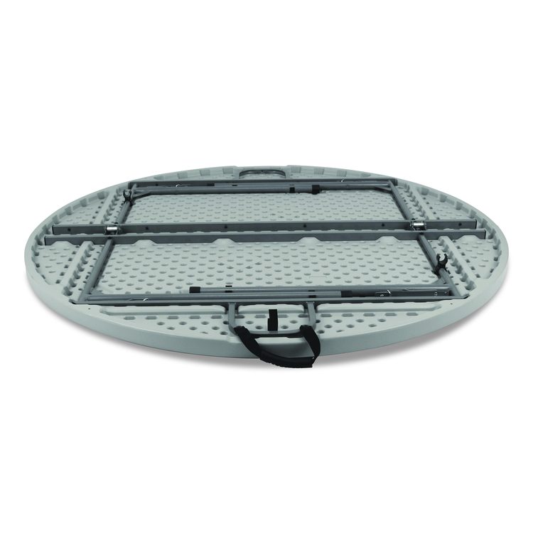 Comfort Max Fold-in-Half Table, Round, 48w x 48d x 29.25h, Speckled Gray Top, Gray Base/Legs