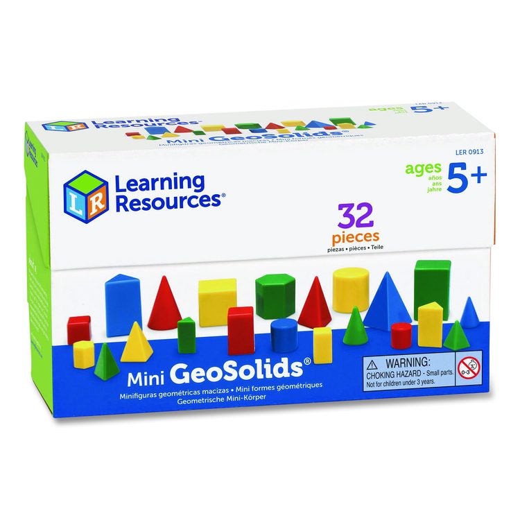 Mini GeoSolids, Grades K to 5, 32 Pieces