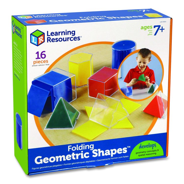 Folding Geometric Shapes, Grades 2 to 6, 16 Pieces