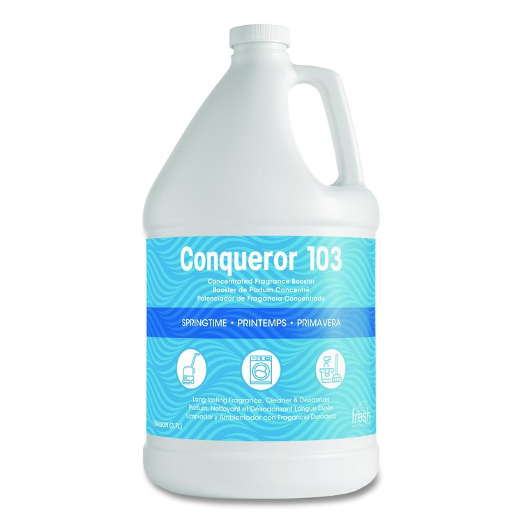 Conqueror 103 Odor Counteractant Concentrate, Springtime, 1 gal Bottle, 4/Carton