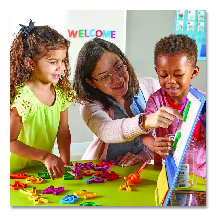 Jumbo Uppercase Magnetic Letters, 2.5" Tall, Assorted Colors, 40 Pieces