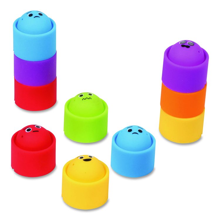 Rainbow Emotion Fidget Popper Classroom Set, Ages 3 and Up, Assorted Colors, 24 Pieces