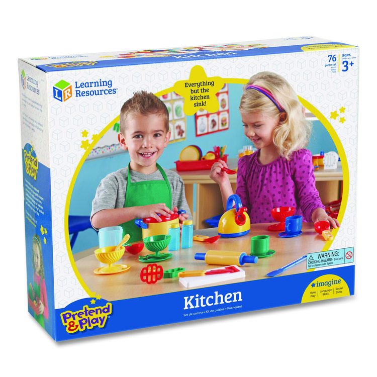 Pretend and Play Kitchen Set, Ages 3 and Up, 73 Pieces