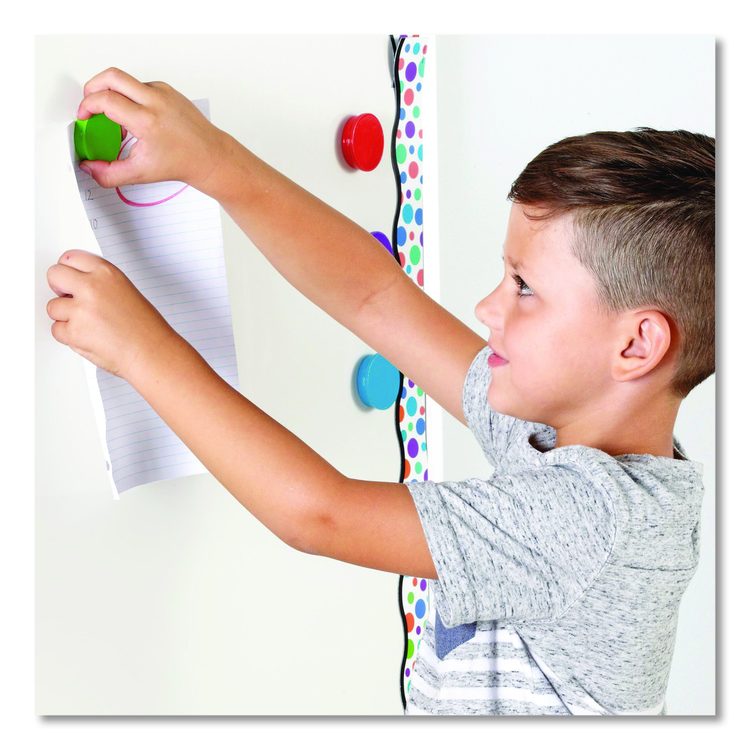 Super Strong Magnets, Small, 1.5" Diameter, Assorted Colors, 4 Pieces