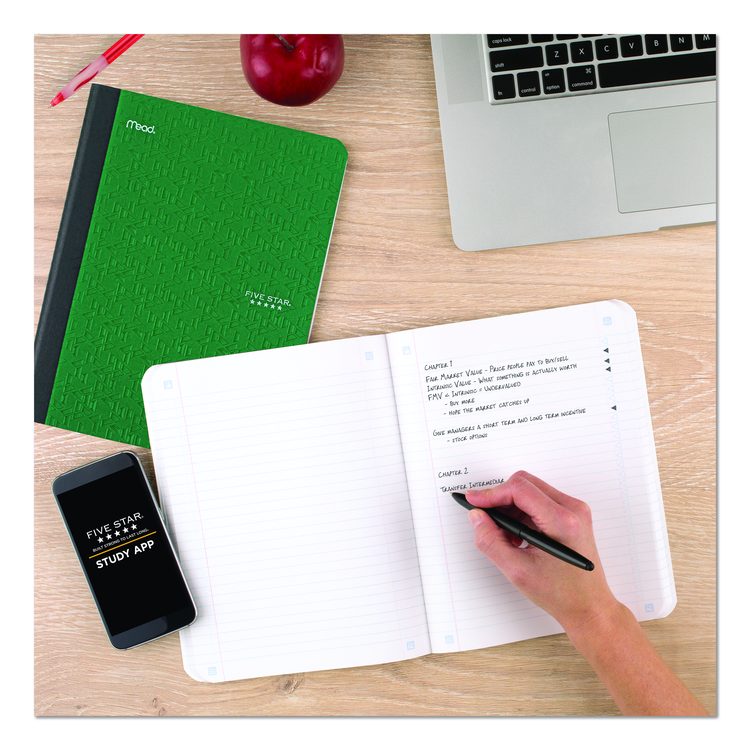 Composition Book, Medium/College Rule, Randomly Assorted Cover Color, (80) 9.75 x 7.5 Sheets