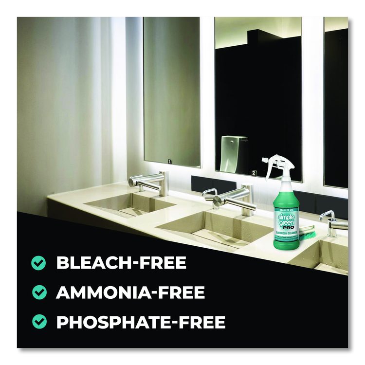 Pro Bathroom Cleaner Ready-To-Use, 32 oz Spray Bottle, 12/Carton