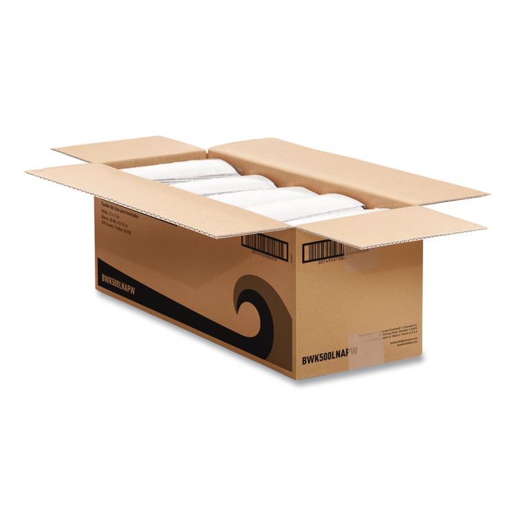 Guest Towels, 1-Ply, 12 x 17, White, 100/Pack, 5 Packs/Carton