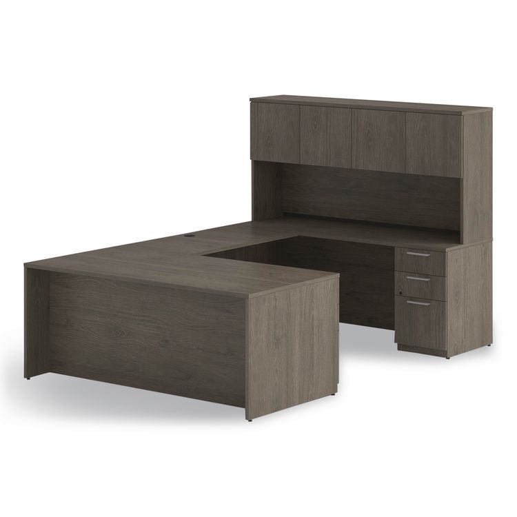 Alera Seville Series Bridge Return, 48w x 24d x 29h, Walnut