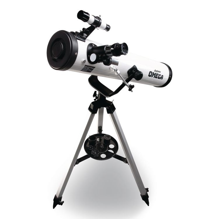 GeoSafari Omega Reflector Telescope,, 2 Elements, 35x to 300x Magnification, 76 mm Aperture, 700 mm Focal Length, White