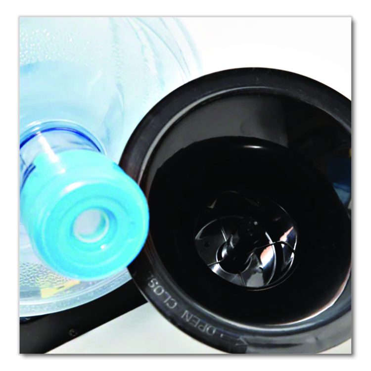 Counter Top Thermoelectric Hot and Cold Water Dispenser, 3 gal to 5 gal, 12 x 13 x 20, Black/Stainless Steel