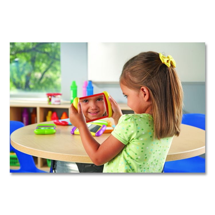 All About Me 2-in-1 Mirrors, Ages 18 Months and Up, Assorted Colors, 6 Pieces