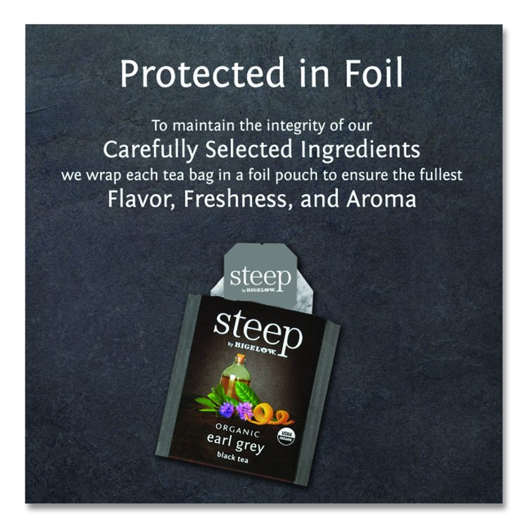 steep Tea, Earl Grey, 1.28 oz Tea Bag, 20/Box