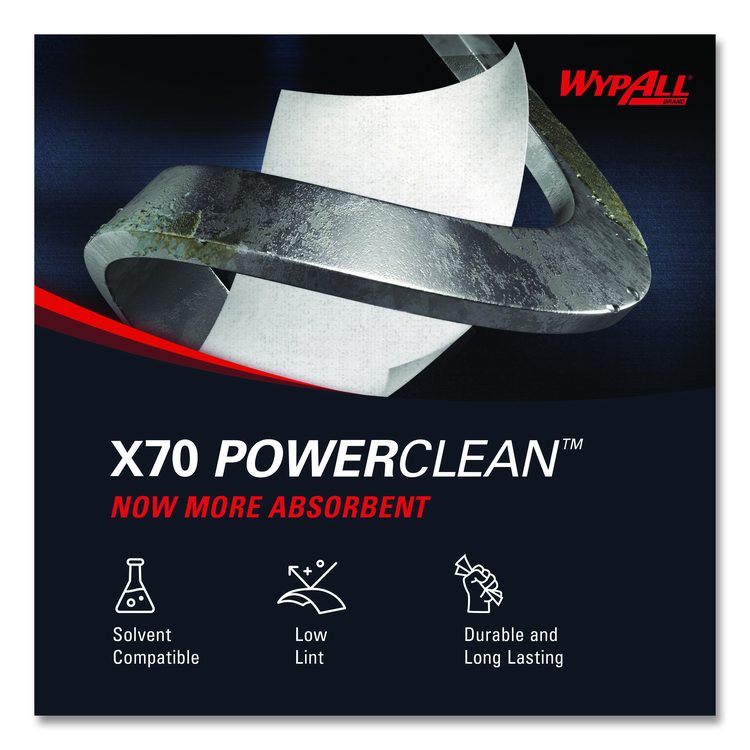 X70 Cloths, Flat Sheet, 16.6 x 14.9, White, 300/Carton