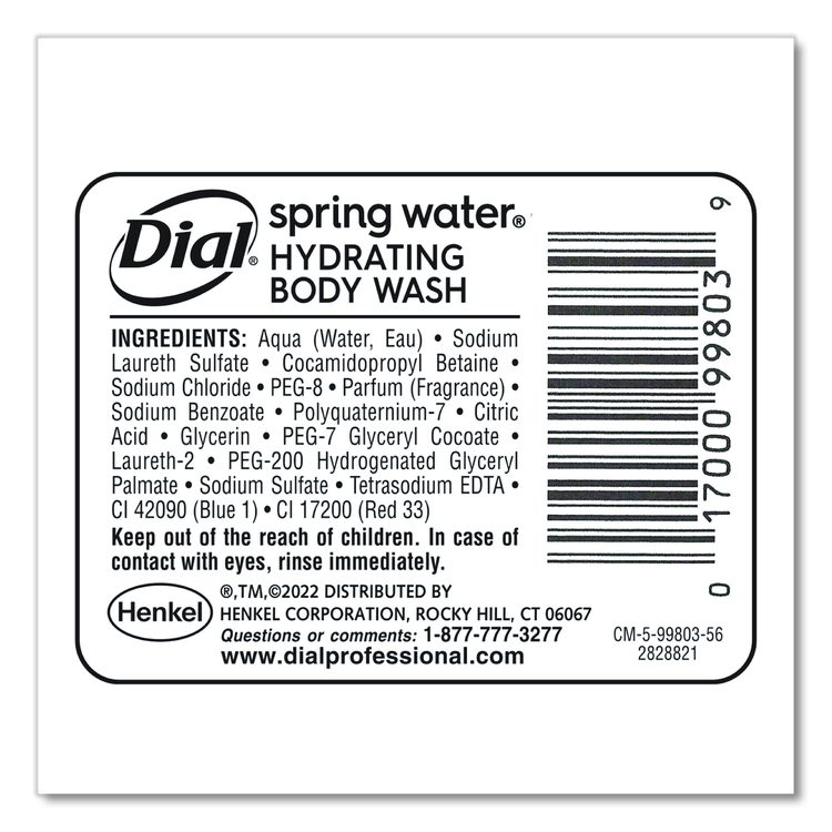 Body Wash Refill for Versa Dispenser, Spring Water Scent, 15 oz