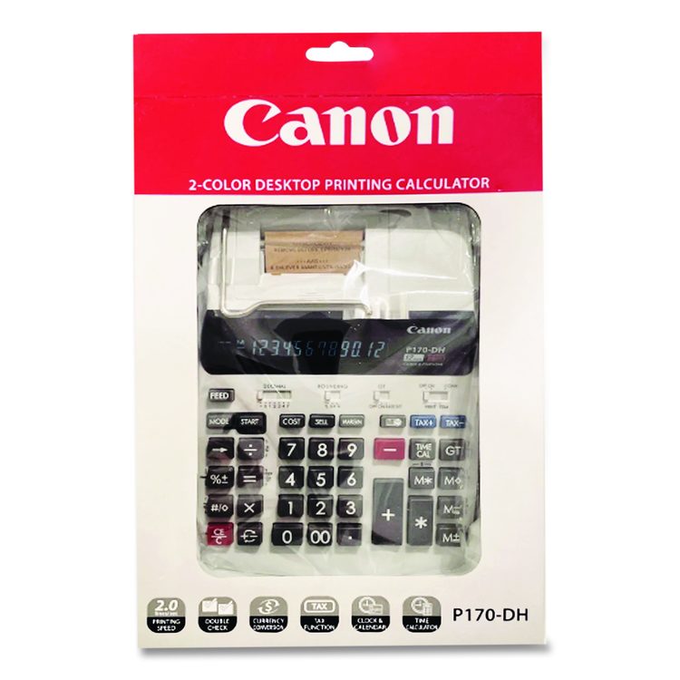 P170-DH-3 Printing Calculator, Black/Red Print, 2.3 Lines/Sec