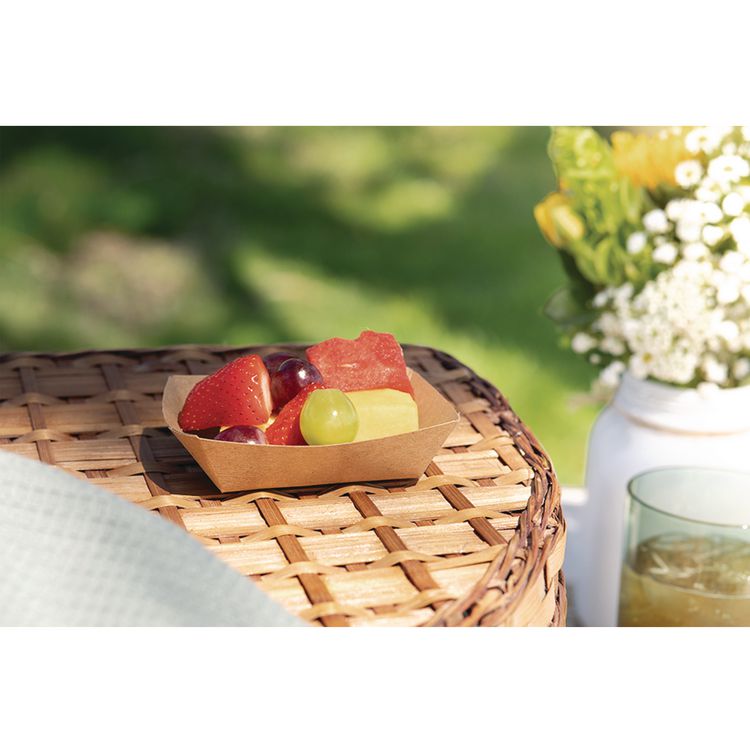 Eco Food Trays, 1 lb Capacity, Brown, Paper, 1,000/Carton