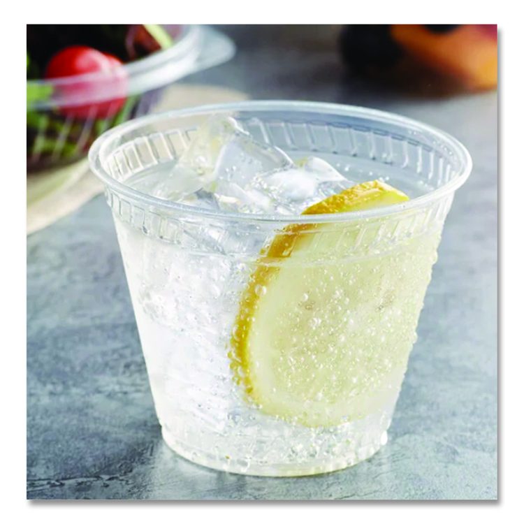 Greenware Cold Drink Cups, Old-Fashioned Cup, 9 oz, Sugarcane, Clear, 50/Sleeve, 20 Sleeves/Carton