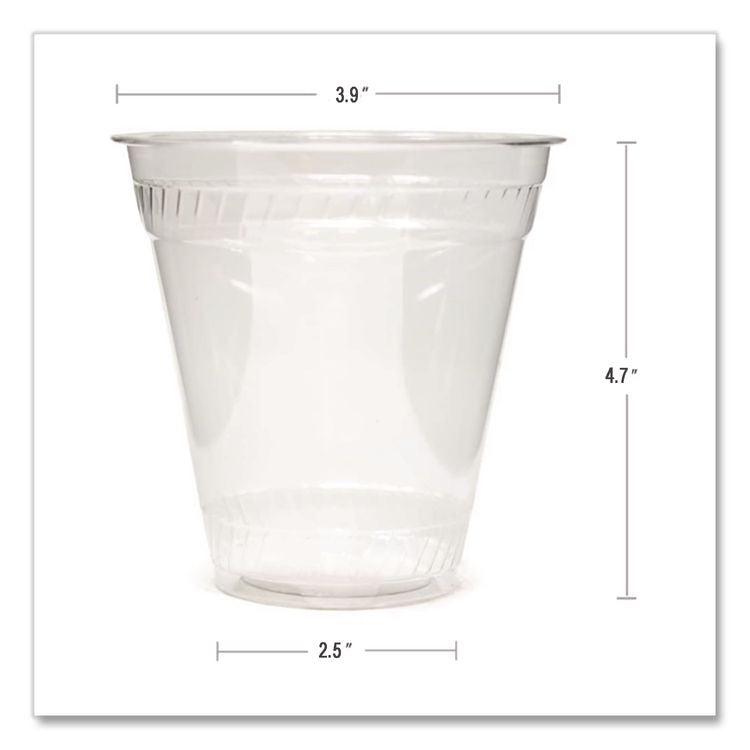 Kal-Clear PET Cold Drink Cups, 16 oz to 18 oz, Plastic, Clear, 50/Sleeve, 20 Sleeves/Carton