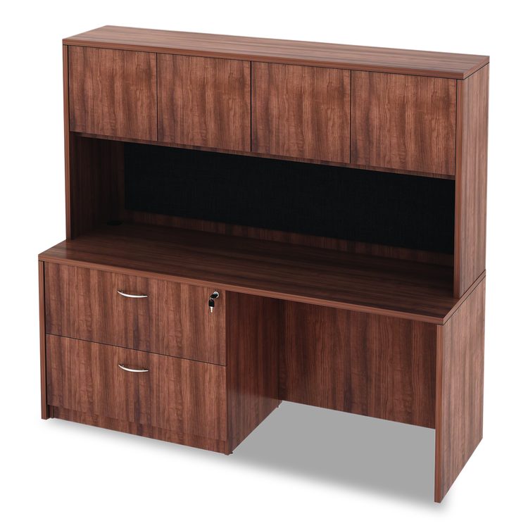 Alera Valencia Series Lateral File, 2 Legal/Letter-Size File Drawers, Modern Walnut, 34" x 22.75" x 29.5"