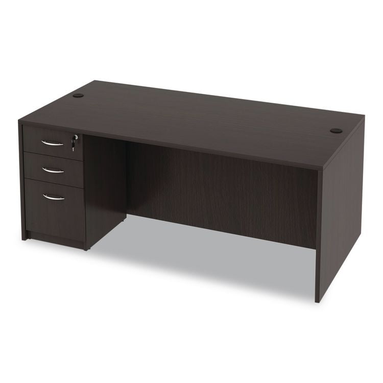 Alera Valencia Series Straight Front Desk Shell, 71" x 35.5" x 29.63", Espresso