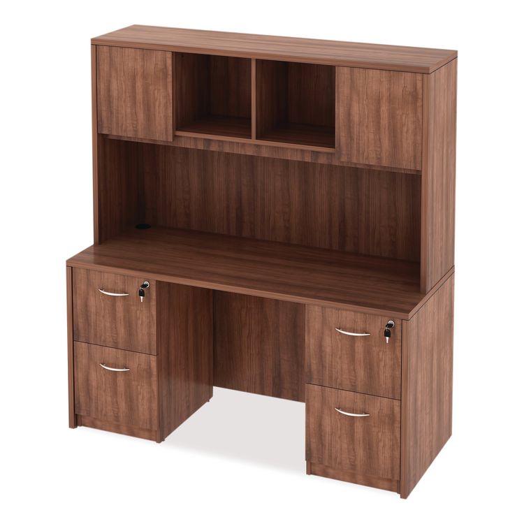 Alera Valencia Series Credenza Shell, 59.13w x 23.63d x 29.5h, Modern Walnut