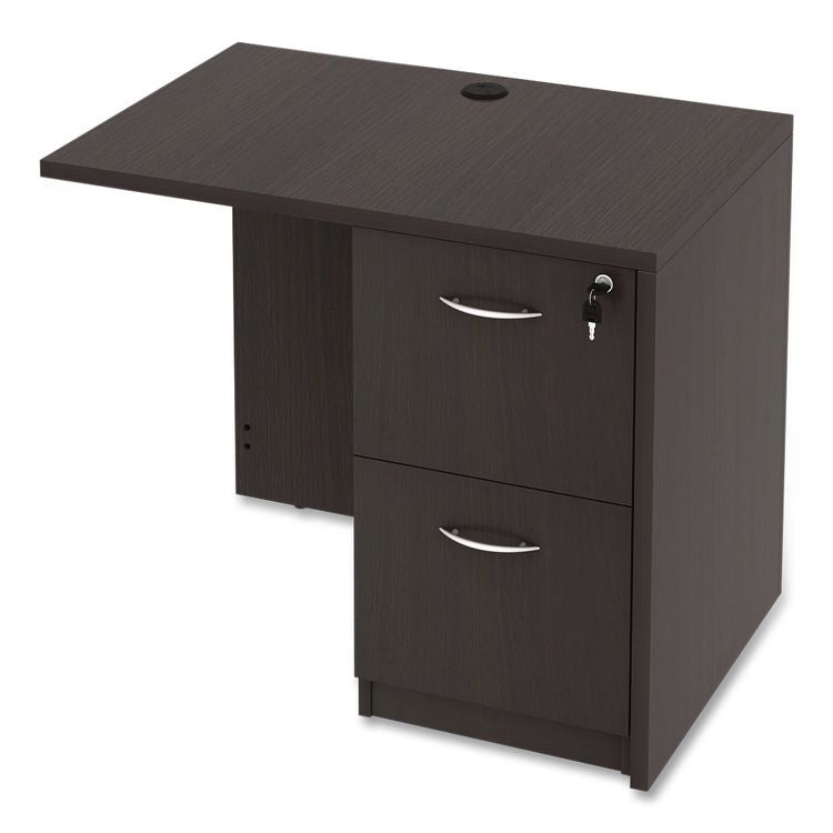 Alera Valencia Series Reversible Return/Bridge Shell, 35w x 23.63d x 29.5h, Espresso