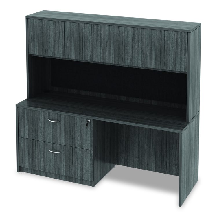 Alera Valencia Series Credenza Shell, 70.88w x 23.63d x 29.5h, Gray