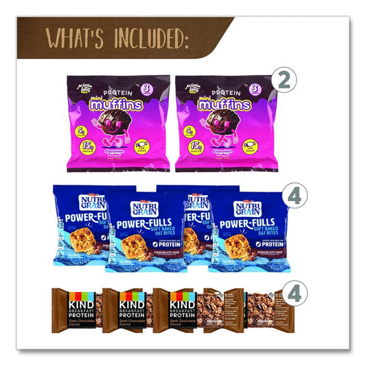 Chocolate for Breakfast Snack Box, Chocolate, 23 Assorted Snacks/Box