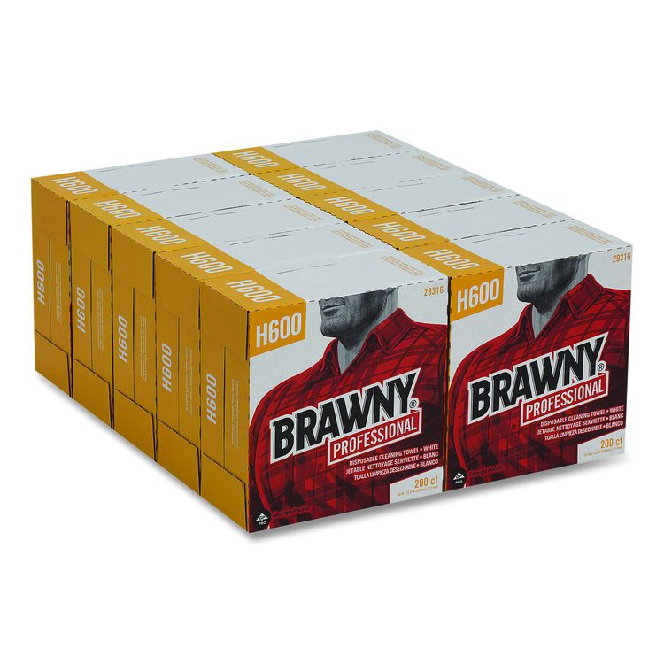 Lightweight Disposable Shop Towels, 9.1 x 12.5, White, 2,000/Carton