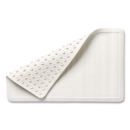 Safti-Grip Bath Mats, White Textured Surface, Suction-Cup Backing, 14" x 22.5" (Each)