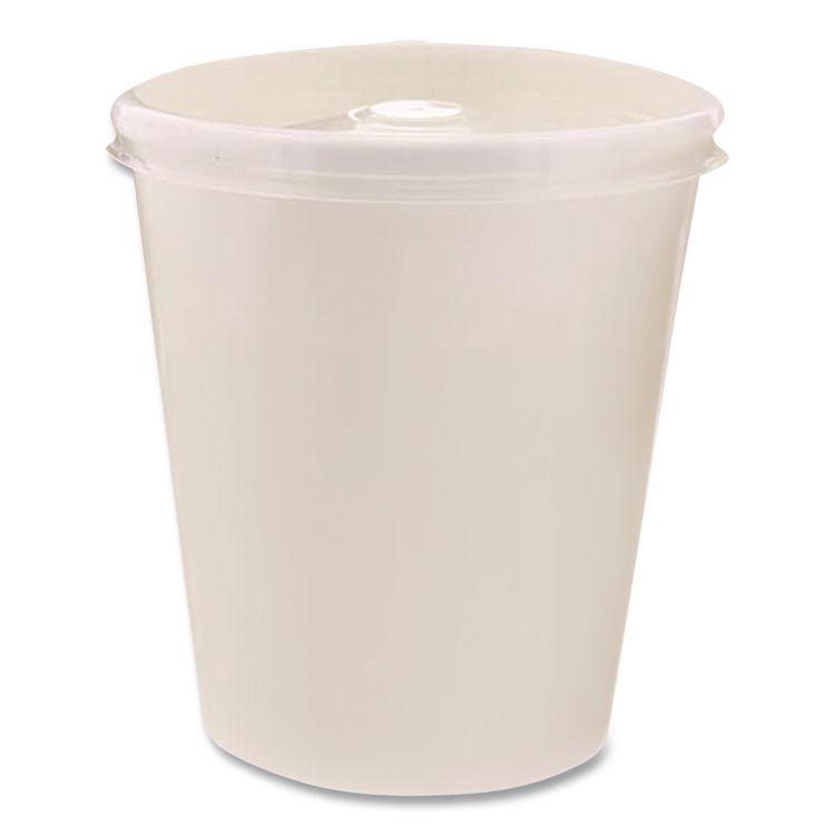 Plastic High Heat Vented Lid, Fits 16 oz to 32 oz Containers, White, 50/Bag, 10 Bags/Carton