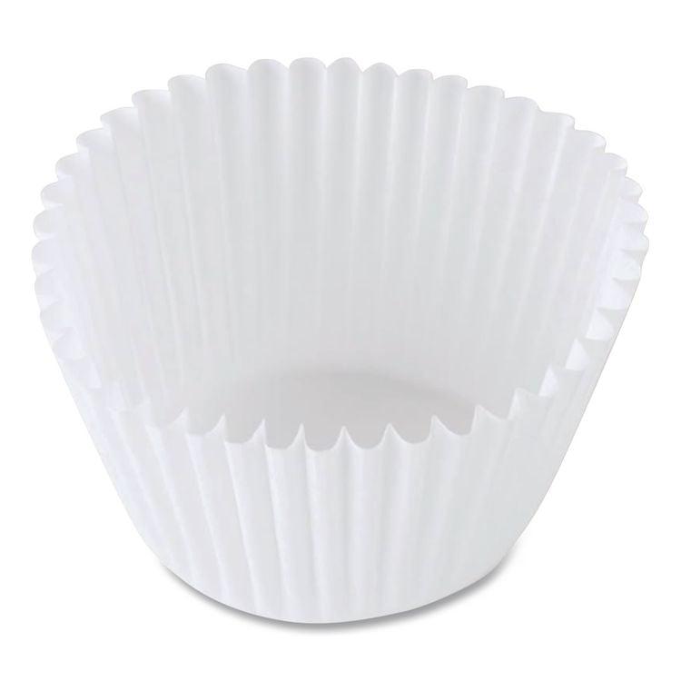 Fluted Bake Cups, 2.25" Diameter x 1.88" h, White, Paper, 500/Pack, 20 Packs/Carton