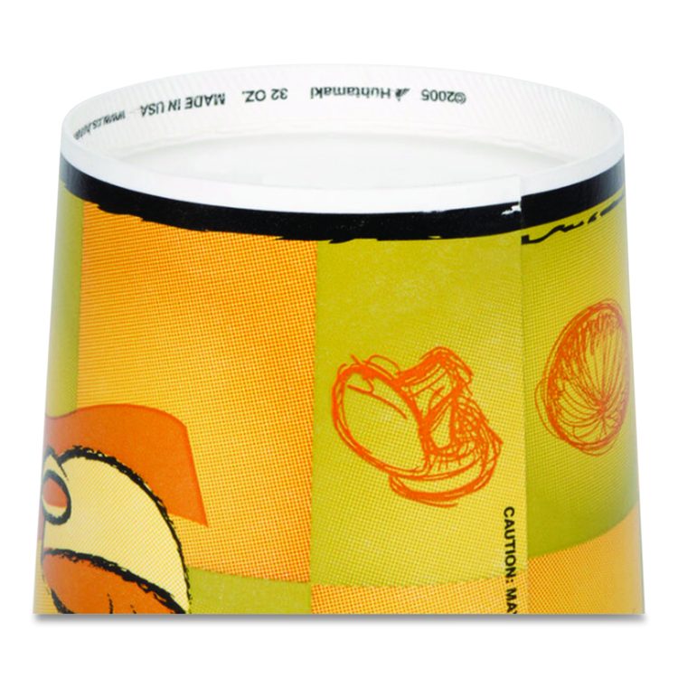 Streetside Squat Paper Food Container, 32 oz, Streetside Design, 25/Bag, 20 Bags/Carton