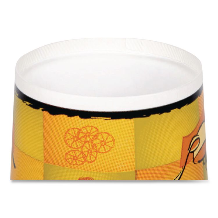 Streetside Paper Food Container with Plastic Lid, Streetside Design, 8 oz to 10 oz, 250/Carton