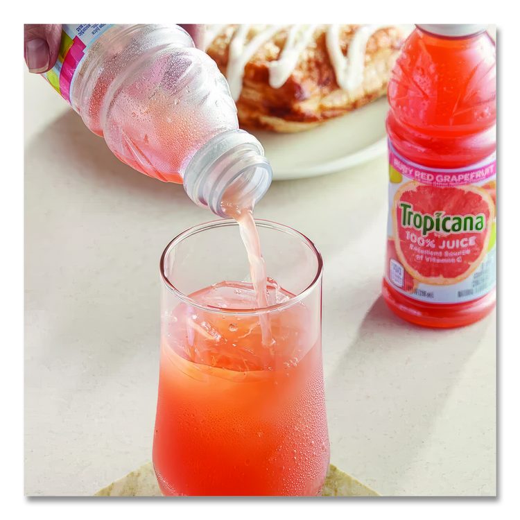100% Juice, Ruby Red Grapefruit, 10 oz Bottle, 24/Carton