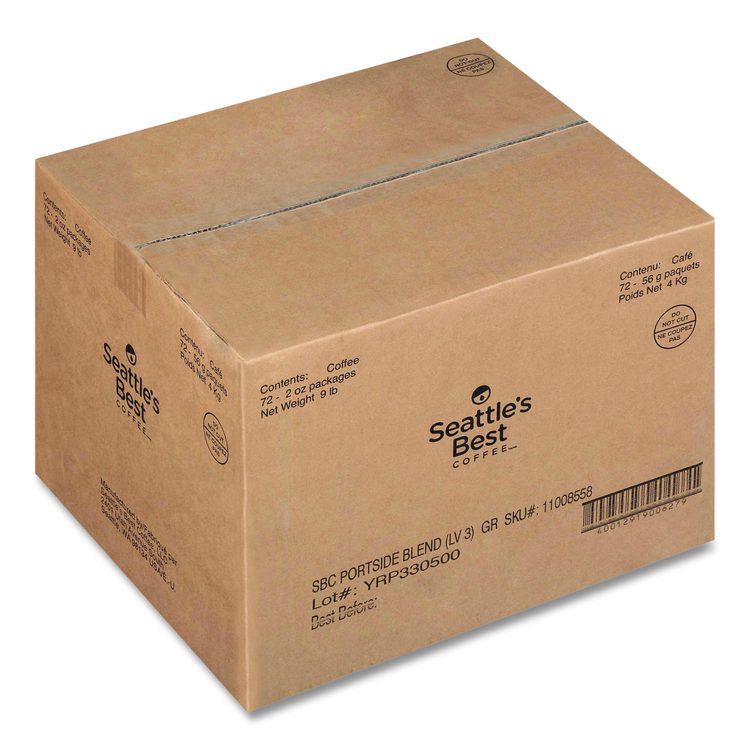 Premeasured Coffee Packs, Portside Blend, 2.1 oz Packet, 72/Carton