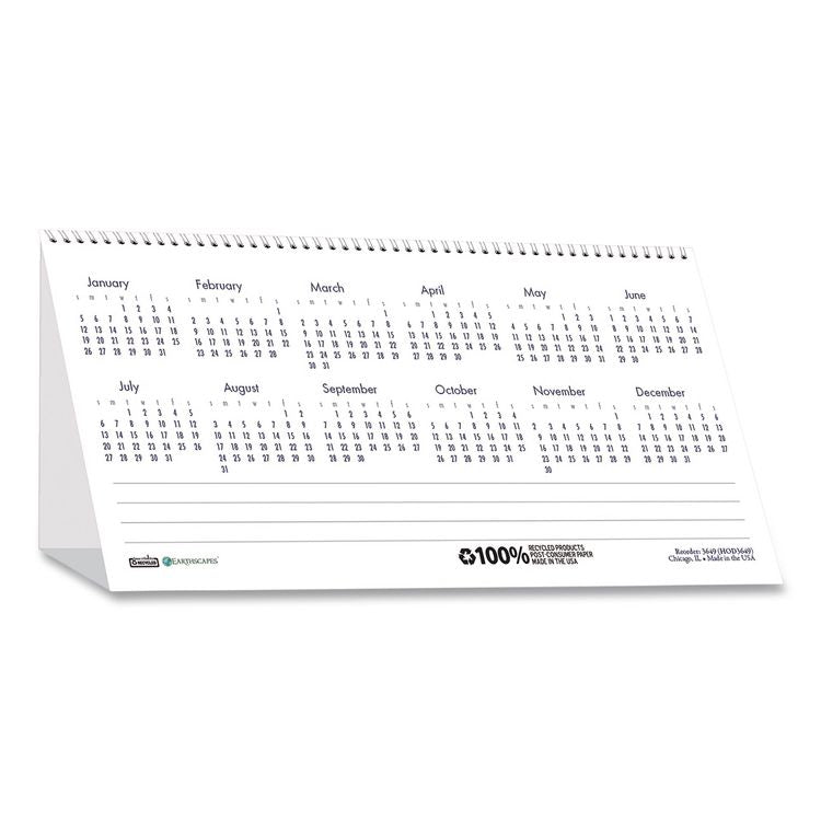 Earthscapes Recycled Desk Tent Monthly Calendar, Puppies Photography, 8.5 x 4.5, White Sheets, 12-Month (Jan to Dec): 2026