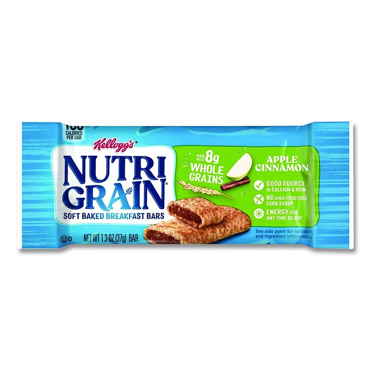 Nutri-Grain Soft Baked Breakfast Bars, Apple-Cinnamon, Indv Wrapped 1.3 oz Bar, 16/Box
