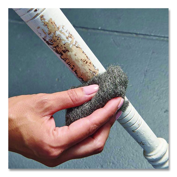 Strip and Shine Steel Wool Balls, 2.5 x 2, Gray, 6 Balls/Box, 24 Boxes/Carton