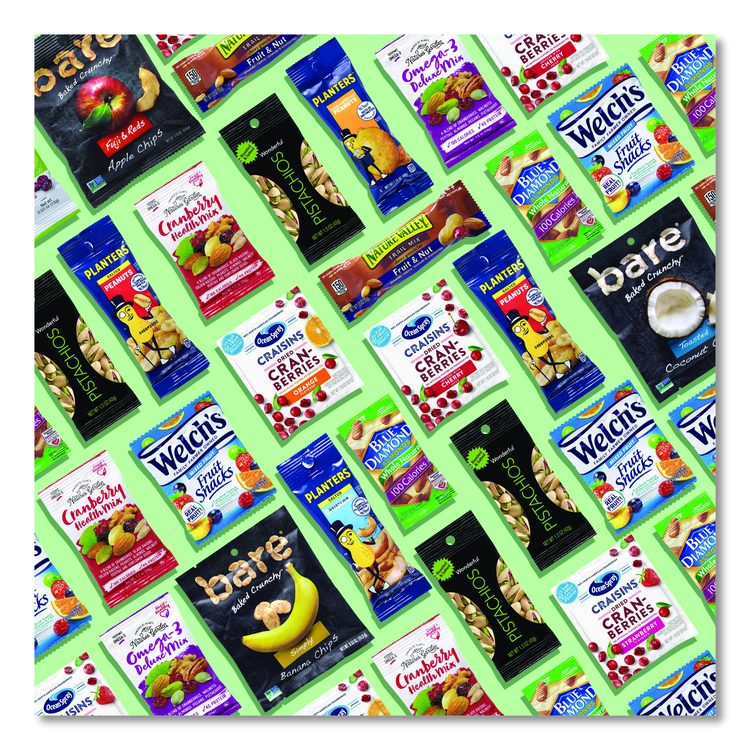 Fruits and Nuts Snack Box, 37 Assorted Snacks/Box